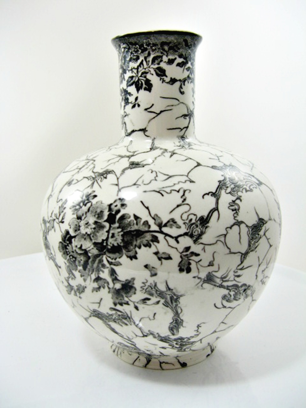 Villeroy & Boch Alt Mettlach Kupferstiche Vase Ø ca. 15 cm Höhe