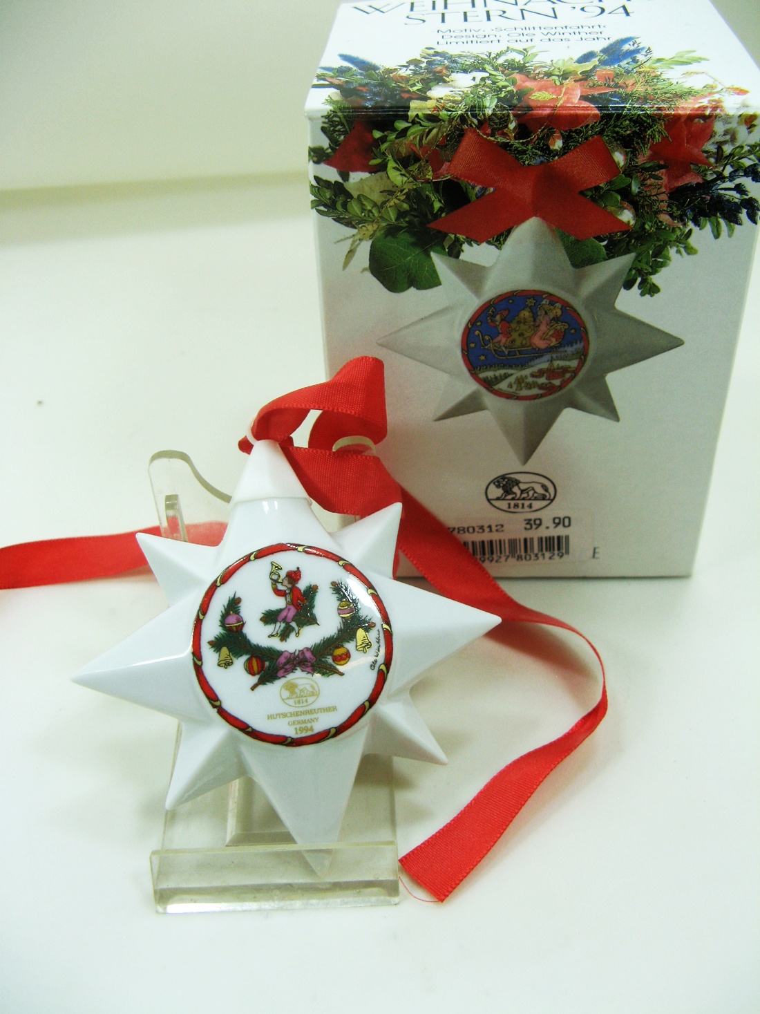 Hutschenreuther - Weihnachtsstern - Porzellan - Schlittenfahrt 1994 (113) |  eBay